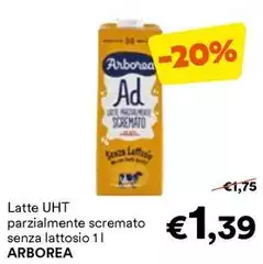 Arborea - Latte UHT Parzialmente Scremato Senza Lattosio