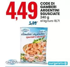 Ondina - Code Di Gamberi Argentini Sgusciate