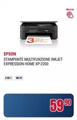 Epson - Expression Home XP-2200 Ad Inchiostro A4 5760 X 1440 DPI 27 Ppm Wi-Fi