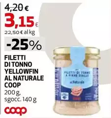 Coop - Filetti Di Tonno Yellowfin Al Naturale