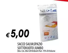 Ordinett - Sacco Salvaspazio Sottovuoto Jumbo