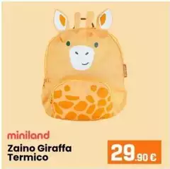 Miniland - Zaino Giraffa Termico