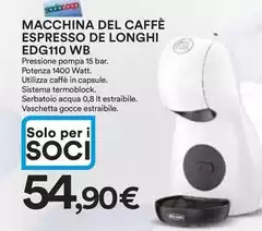De Longhi - Macchina Del Caffè Espresso  EDG110 WB