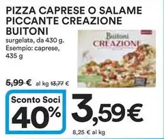 Buitoni - Pizza Caprese O Salame Piccante Creazione