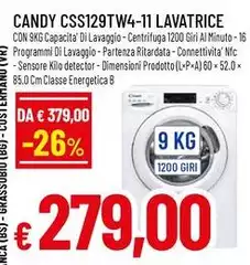 Candy - Css129tw4-11 Lavatrice