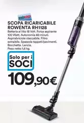Rowenta - Scopa Ricaricabile Rh1128