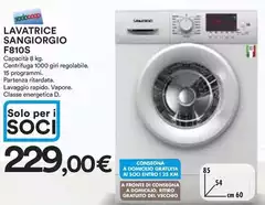 Solo - Lavatrice Sangiorgio F810S