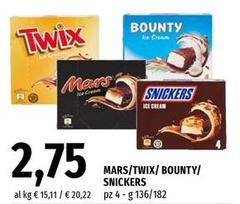 Twix - Mars//Bounty/Snickers