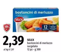 Selex - Bastoncini Di Merluzzo Surgelato