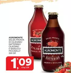 Agromonte - Salsa Pronta Di Ciliegino/ Datterino/ Ciliegino E Basilico/ Piccadilly