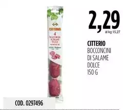 Citterio - Bocconcini Di Salame Dolce