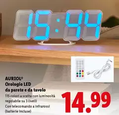 Auriol - Orologio Led Da Parete E Da Tavolo