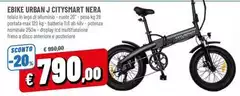 Ebike Urban J Citysmart Nera