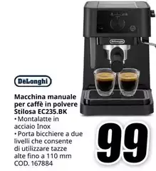 Macchina Manuale Per Caffè In Polvere Stilosa EC235.BK