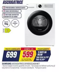 Samsung - Asciugatrice DV90CGS2A0AHET