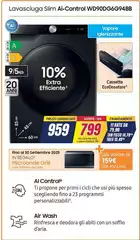 Samsung - Lavasciuga Slim Ai-control WD90DG6G94BB