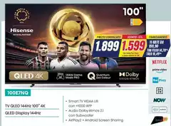 Hisense - Tv Qled 144hz 100" 4k Qled Display 144hz