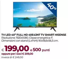 Hisense - Tv Led 40" Full Hd 40e43nt Tv Smart