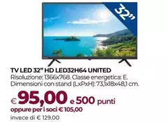 United - Tv Led 32" Hd LED32H64