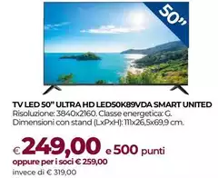 United - Tv Led 50" Ultra Hd Led50k89vda Smart