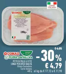 Conad - Petto Di Pollo A Fette Percorso Qualità