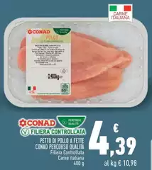 Conad - Petto Di Pollo A Fette Percorso Qualità