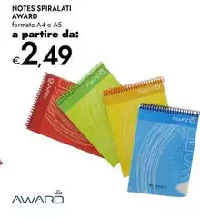 Award - Notes Spirali