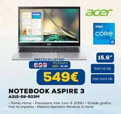 Acer - Notebook Aspire 3 A315-59-503M