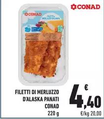Conad - Filetti Di Merluzzo D'Alaska Panati