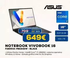 Asus - Notebook Vivobook 16 F1605va-mb1642w-black