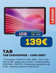 Lenovo - Tab ZAEH0049SE -LUNA GREY