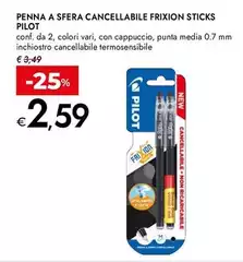 Pilot - Penna A Sfera Cancellabile Frixion Sticks