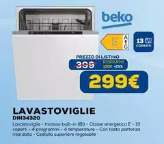 Beko - Lavastoviglie Din34320