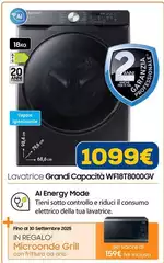 Samsung - Lavatrice Grandi Capacità WF18T000GV