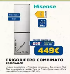 Hisense - Frigorifero Combinato RB390N4ACE