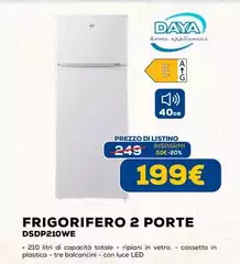 Daya - Frigorifero 2 Porte Dsdp210we