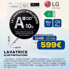 LG - Lavatrice AI D F4R7011TSWG