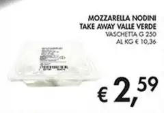 Vallè - Mozzarella Nodini Take Away Valle Verde