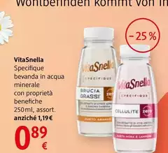 Vitasnella - Specifique Bevanda In Acqua Minerale Con Proprietà Benefiche 250 Ml, Assort.