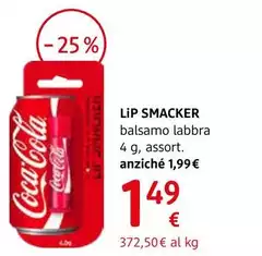 Lip Smacker - Balsamo Labbra Effetto Idratante Gusto Coca-Cola 4 G