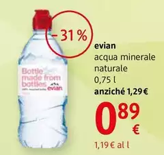 Evian -  Acqua Minerale Naturale 0,75 L