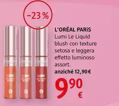 L'Oréal Paris - Lumi Le Liquid Blush Con Texture  Setosa E Leggera Effetto Luminoso Assort. 