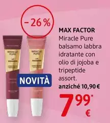 Max Factor - Miracle Pure Balsamo Labbra Idratante Con  Olio Di Jojoba E Tripeptide Assort.  