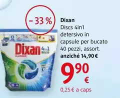 Dixan - Discs Detersivo In Capsule 4in1 Per Bucato 40 Pezzi. Assort. 