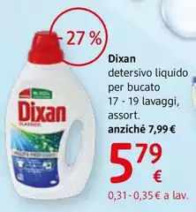 Dixan - Detersivo Liquido Per Bucato 19 Lavaggi, Assort.