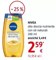 Nivea - Olio Doccia Nutriente Con Oli Naturali 200 Ml 