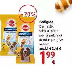 Pedigree - Dentastix Stick Al Pollo Per La Pulzia Di  Denti E Gengive 110 G 