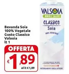 Valsoia - Bevanda Soia 100% Vegetale Gusto Classico