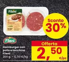 Fileni - Hamburger Con Pollo E Tacchino