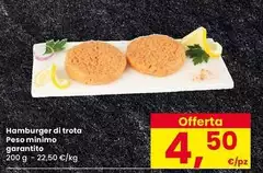 Hamburger Di Trota Peso Minimo Garantito